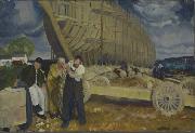 George Bellows Builders of Ships oil on canvas